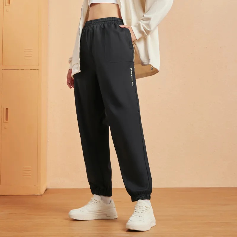 Erke Casual Pants Women's Jet Black-5