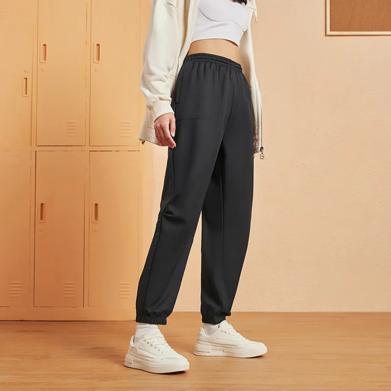Erke Casual Pants Women's Jet Black-3