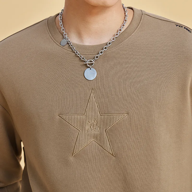 Erke Sweatshirts Men Latte Brown-2
