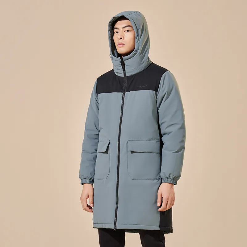 Erke Puffer Jackets Men Cyan Smoke Gray-4