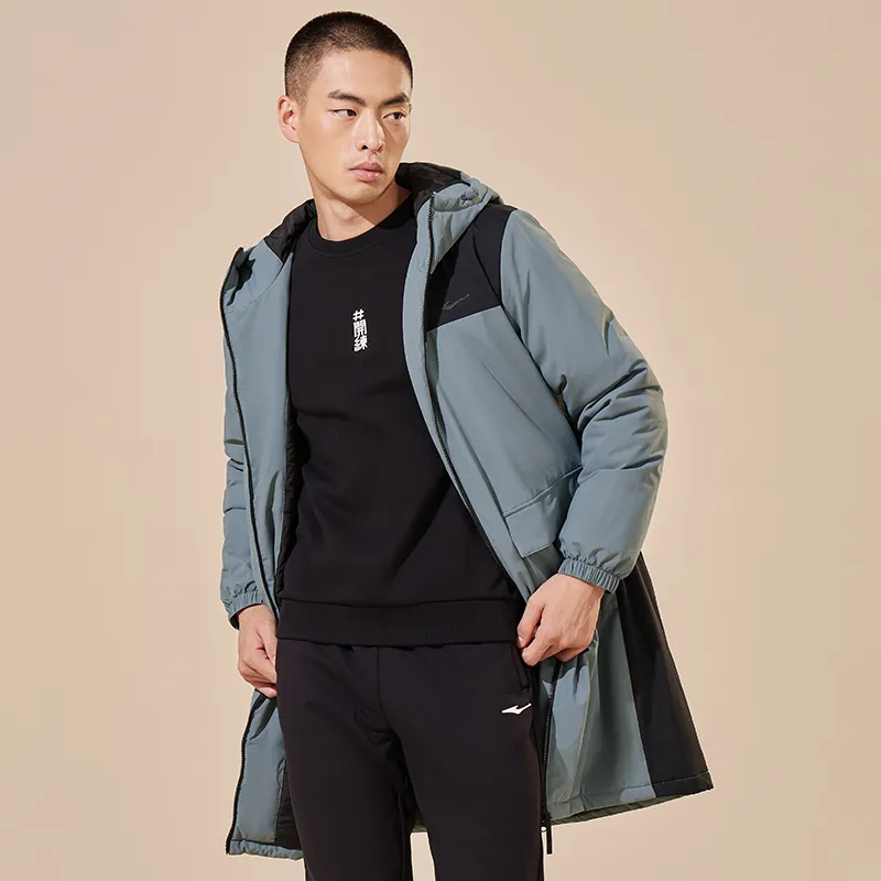 Erke Puffer Jackets Men Cyan Smoke Gray-2