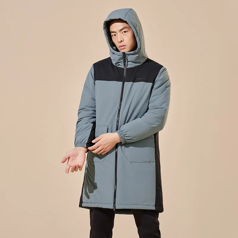 Erke Puffer Jackets Men Cyan Smoke Gray-5