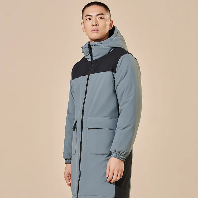 Erke Puffer Jackets Men Cyan Smoke Gray-3