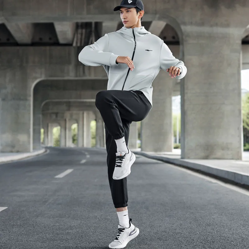 Erke Stand Up Technology Men's Training Collection Sweatshirt Men's Cloud Gray-5