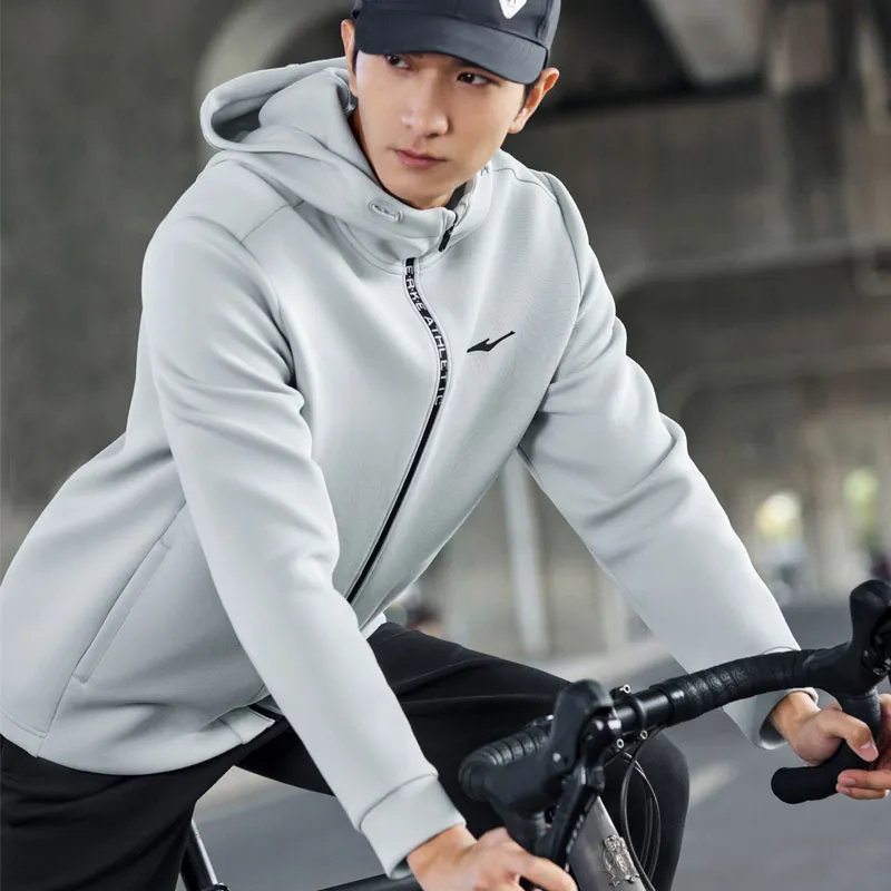 Erke Stand Up Technology Men's Training Collection Sweatshirt Men's Cloud Gray-4