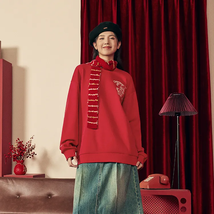 Erke Sweatshirt Unisex Fortune Red-3