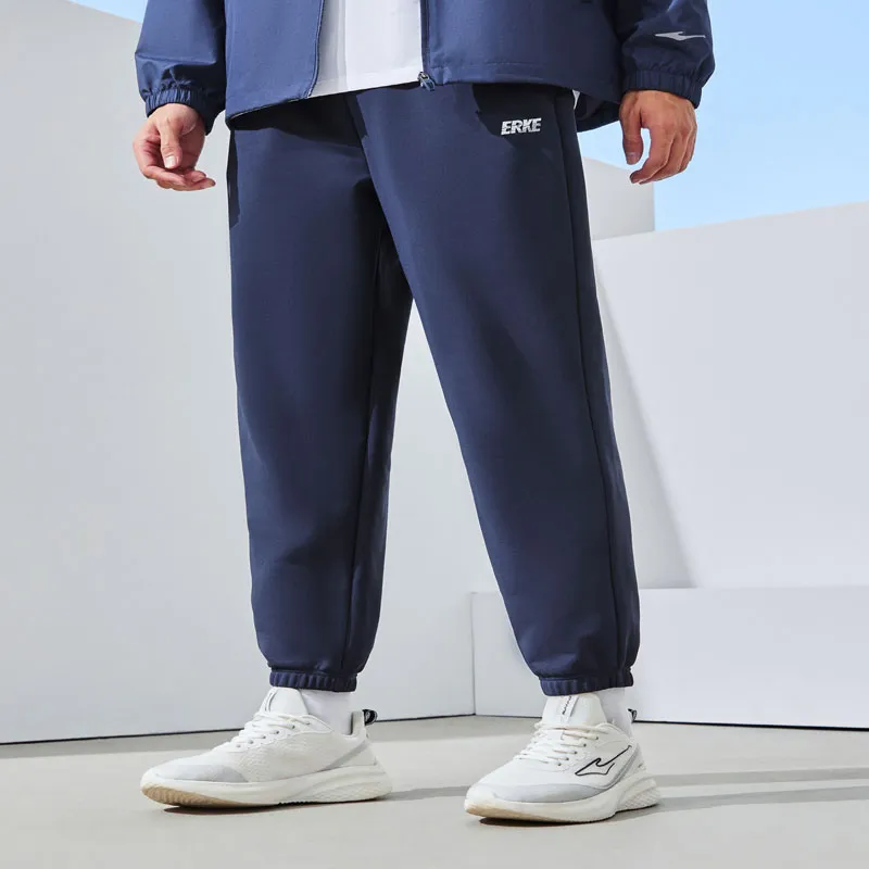 Erke SS24 Knitted Sports Pants Men's Reef Stone Blue-2