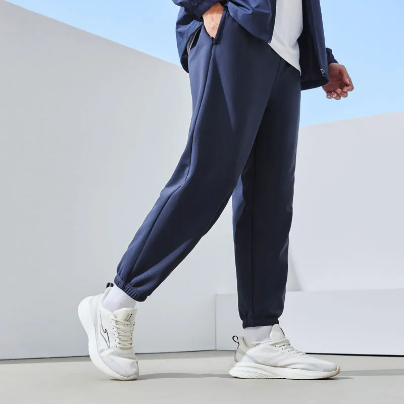 Erke SS24 Knitted Sports Pants Men's Reef Stone Blue-3