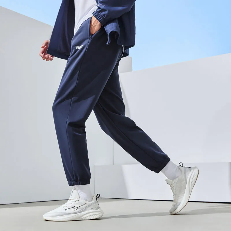 Erke SS24 Knitted Sports Pants Men's Reef Stone Blue-6