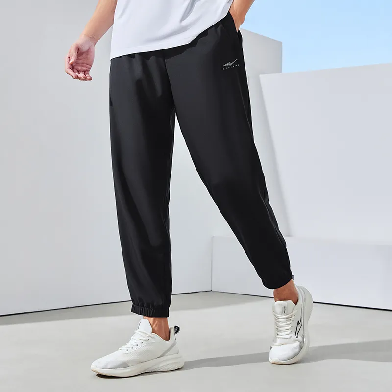 Erke Casual Pants Men Jet Black-2