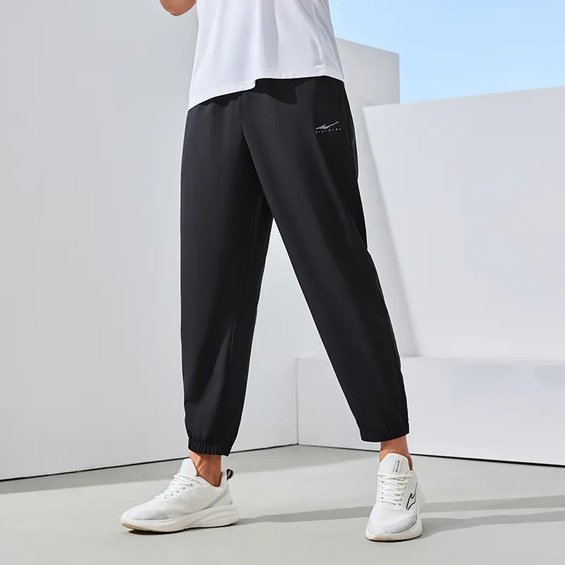 Erke Casual Pants Men Jet Black-4