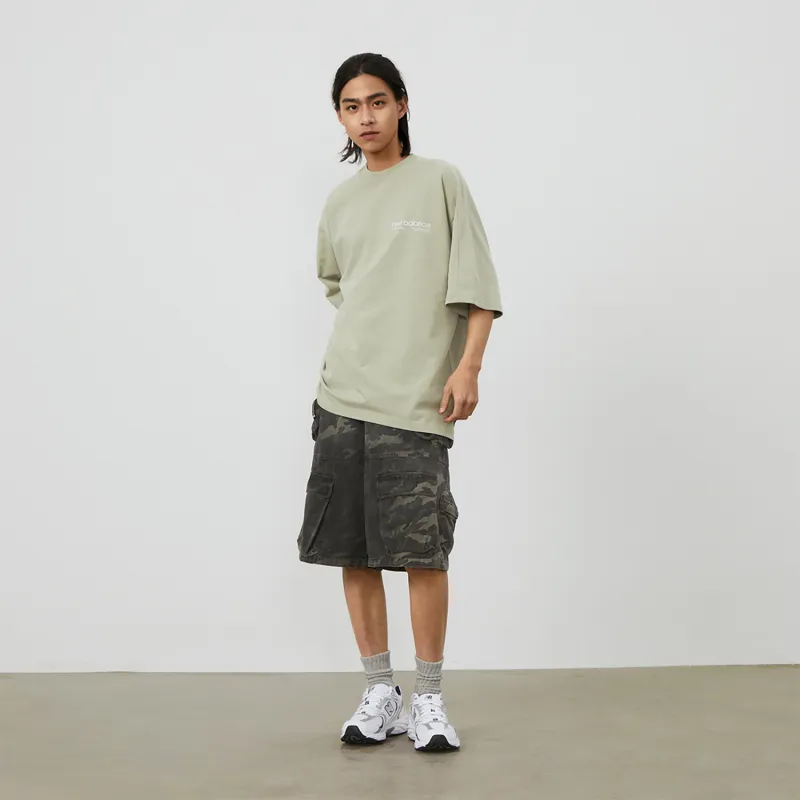 New Balance Drop Shoulder Sleeve T Shirt Unisex Mint Green-8