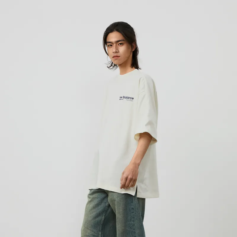 New Balance T Shirt Unisex Ivory White-5