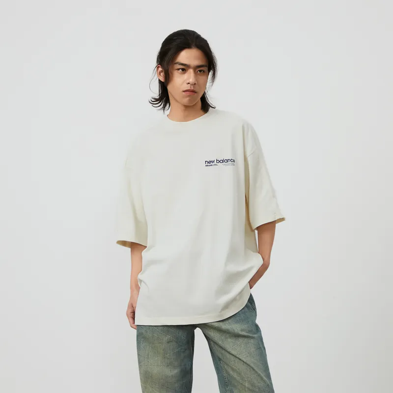 New Balance T Shirt Unisex Ivory White-4