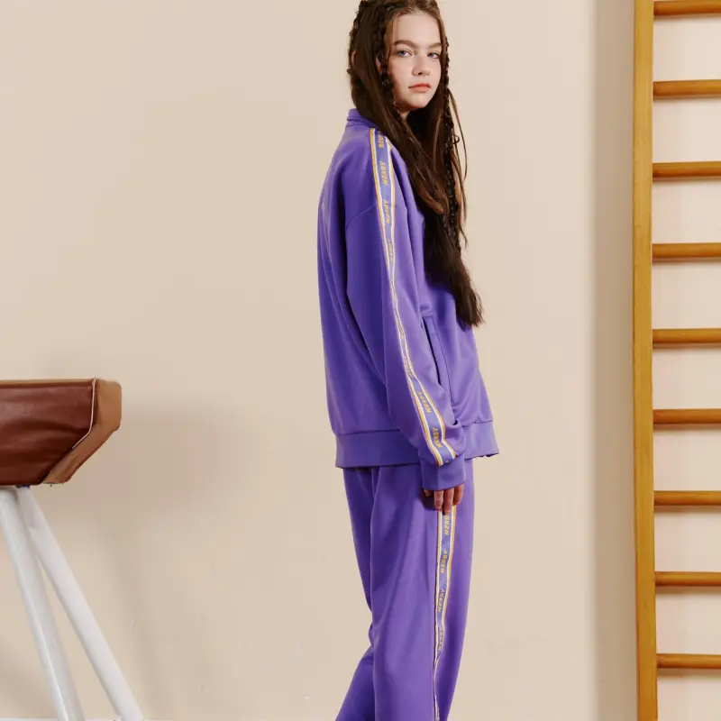 NERDY Knitted Sweatpants Unisex Purple-5