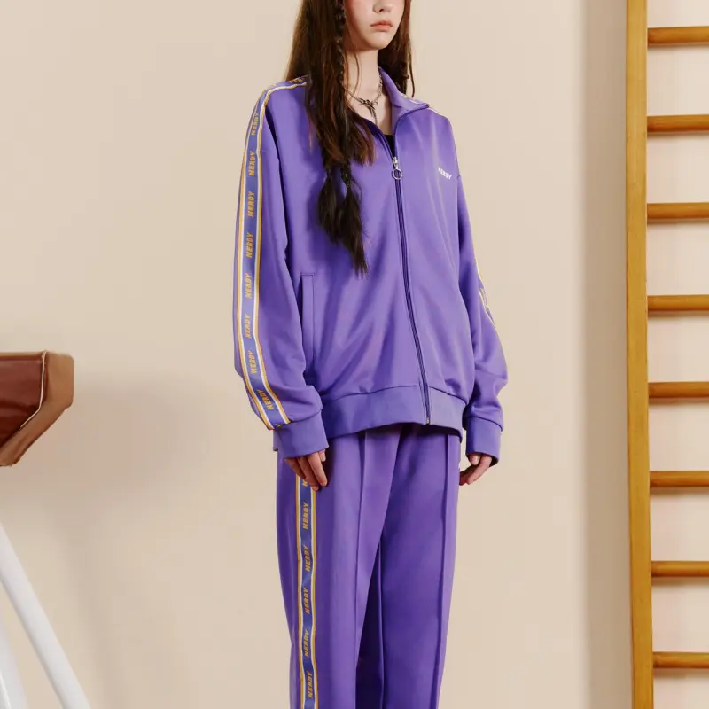 NERDY Knitted Sweatpants Unisex Purple-2