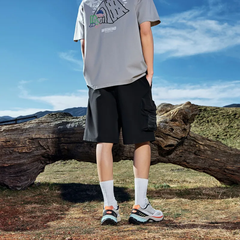 Erke Casual Shorts Men's Jet Black-4