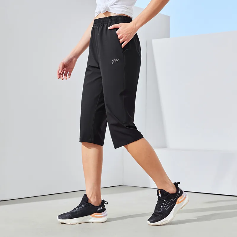 Erke Casual Pants Women's Jet Black-3