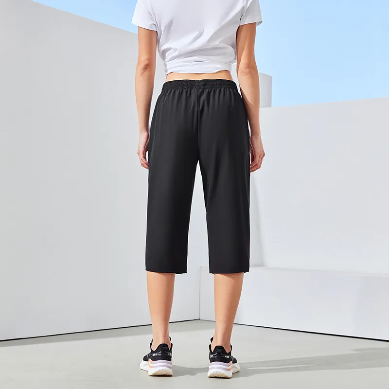Erke Casual Pants Women's Jet Black-5