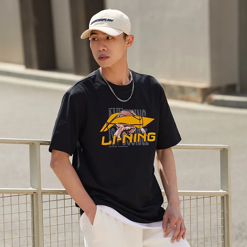 LiNing Sports Life Collection T Shirt Men's Black-2