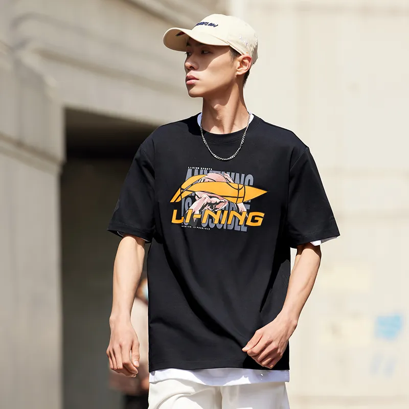 LiNing Sports Life Collection T Shirt Men's Black-5