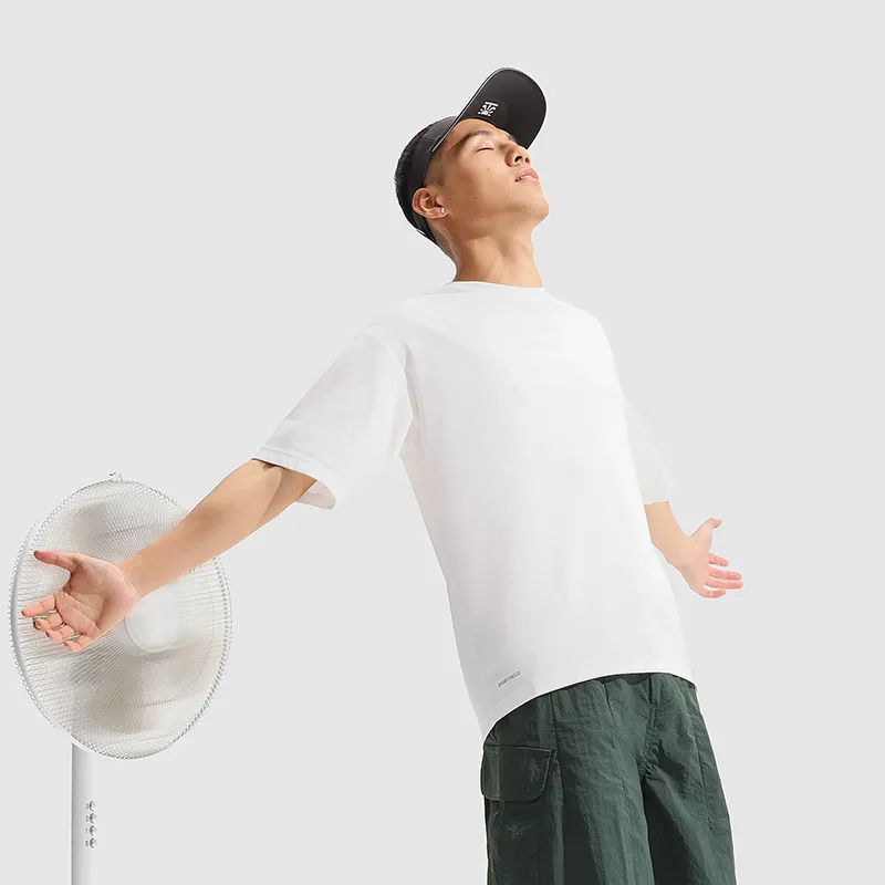 LINING Cool Tea T Shirts Men Ivory-2