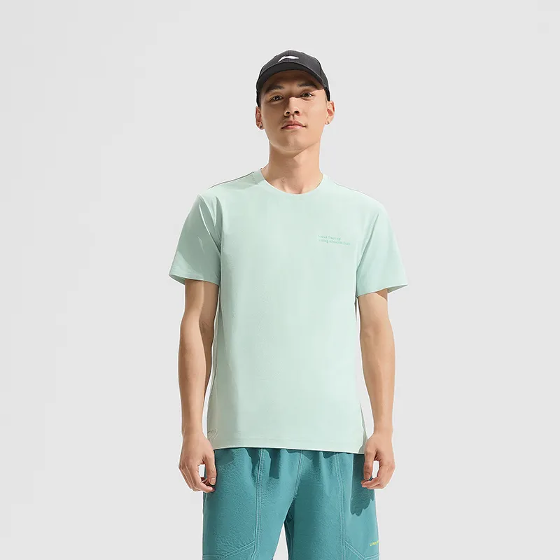 LiNing T Shirt Men's Light Cyan Green-2