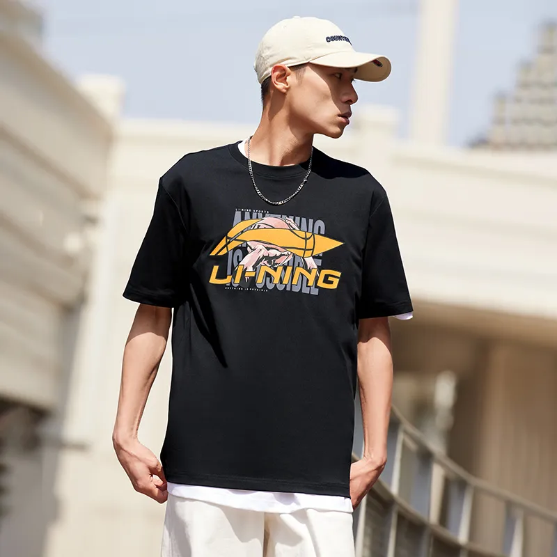 LiNing Sports Life Collection T Shirt Men's Black-3