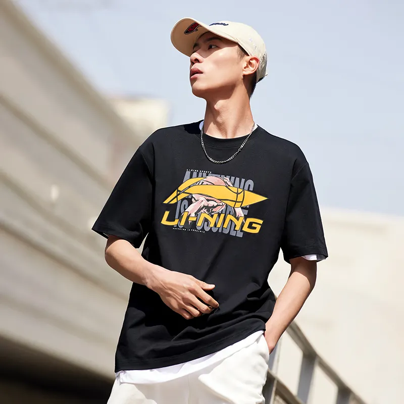 LiNing Sports Life Collection T Shirt Men's Black-4