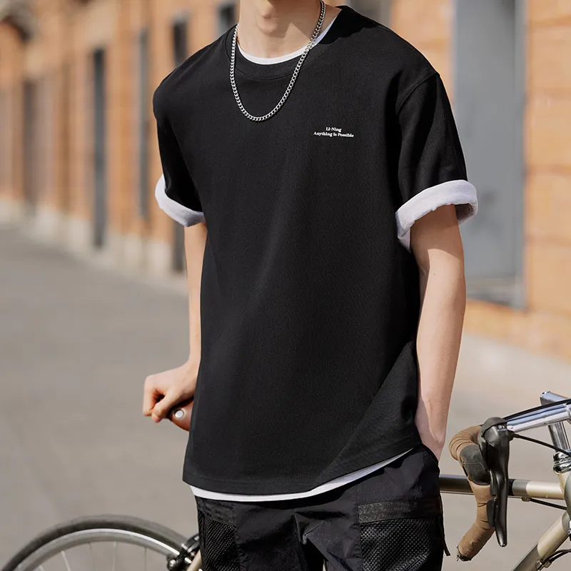 LiNing Weekend Youth Sports Fashion Collection T-Shirt Unisex Black-2