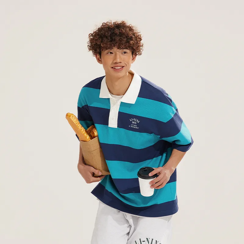 LiNing Weekend Youth Polo Shirt Unisex Reef Cyan-3
