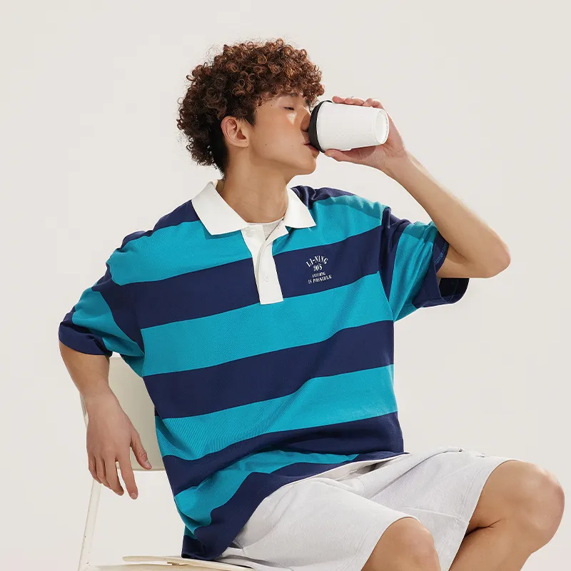 LiNing Weekend Youth Polo Shirt Unisex Reef Cyan-2
