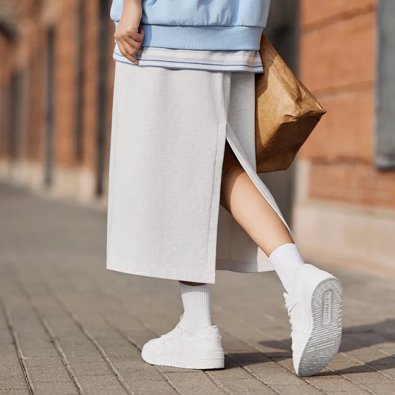 LiNing Sports Fashion Collection Knit Long Skirt Women's Forest Gray-2