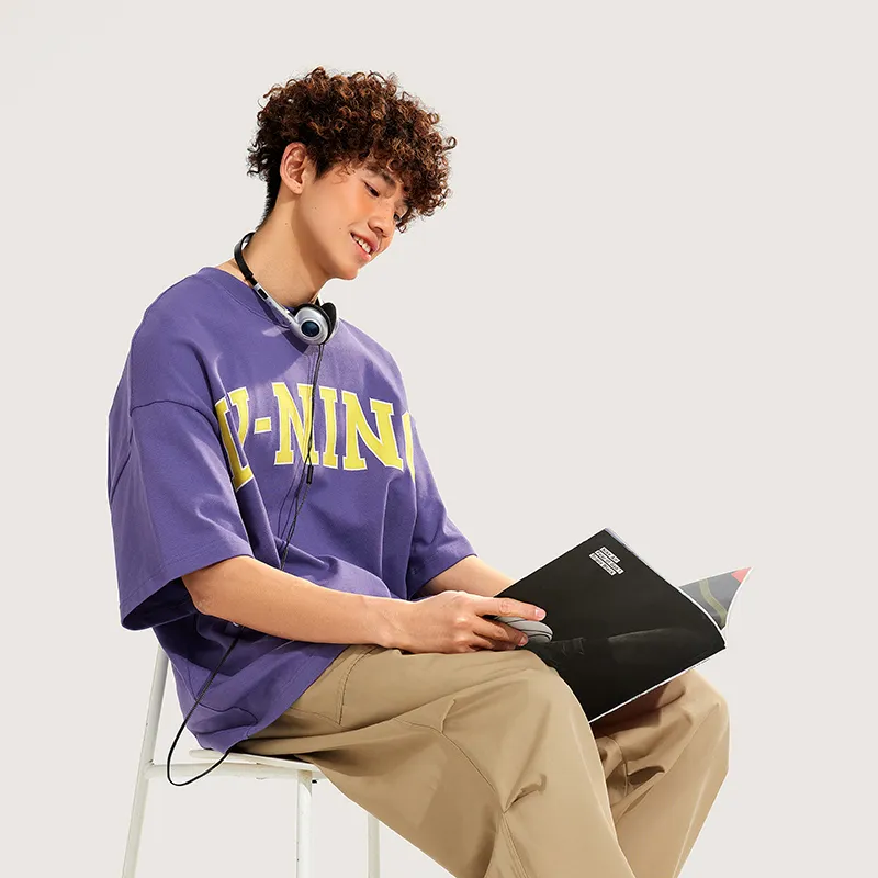 LiNing Sports Fashion Collection T Shirt Unisex Dark Blue Purple-2
