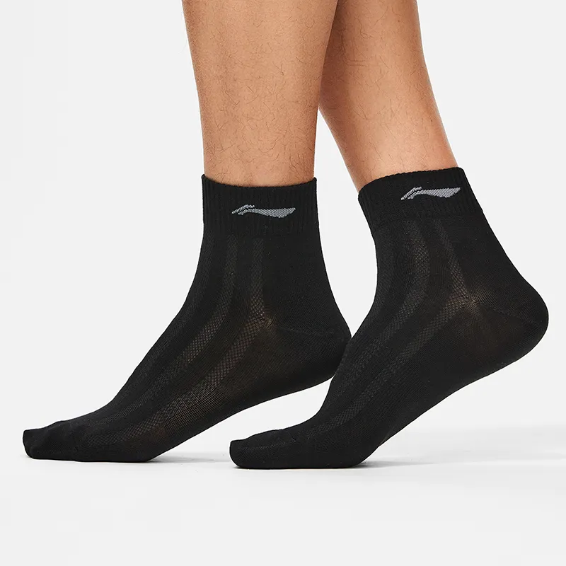 LiNing Fitness Series Ankle Socks Men's 6 Pack Black-4