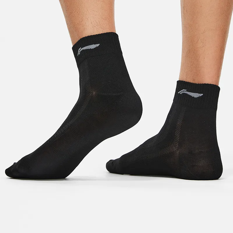LiNing Fitness Series Ankle Socks Men's 6 Pack Black-2