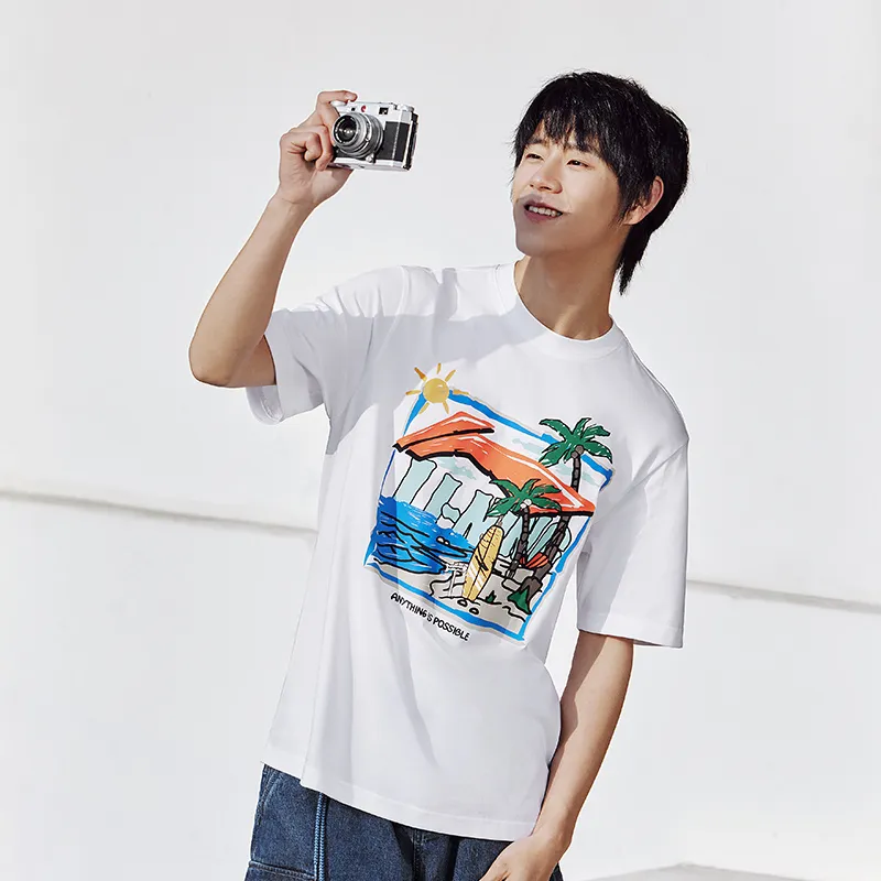 LiNing Sports Life Collection T Shirt Men's Standard White-3