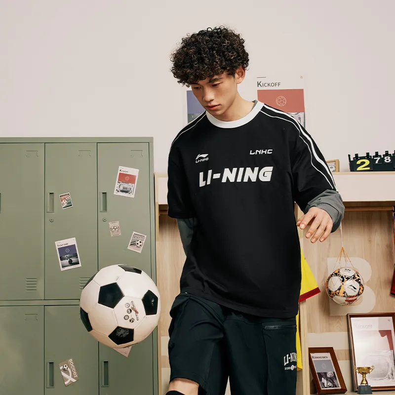 LiNing Sports Fashion Collection T Shirt Unisex Black-3