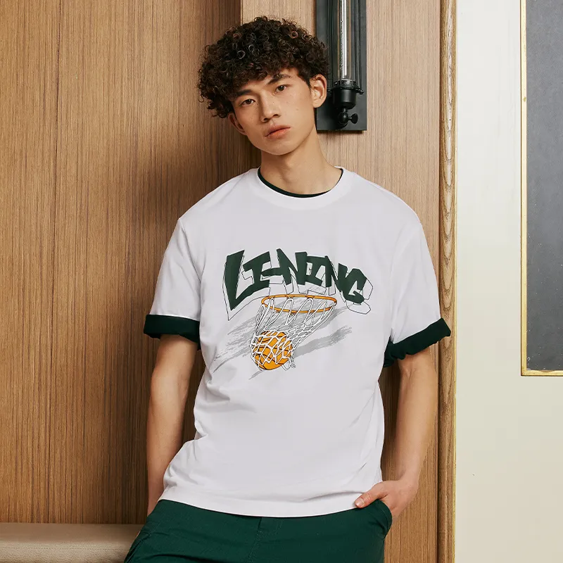 LiNing T Shirt Men's Standard White-3