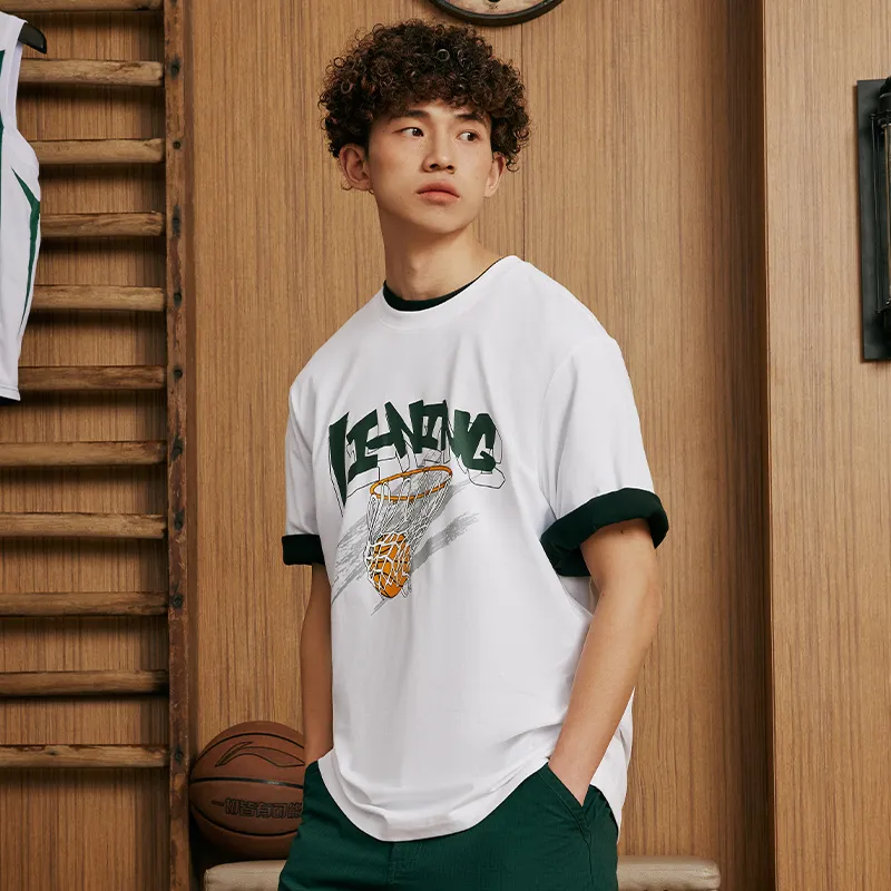LiNing T Shirt Men's Standard White-2