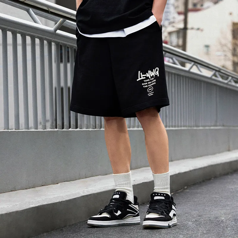 LiNing Sports Life Collection Casual Shorts Men's Black-4