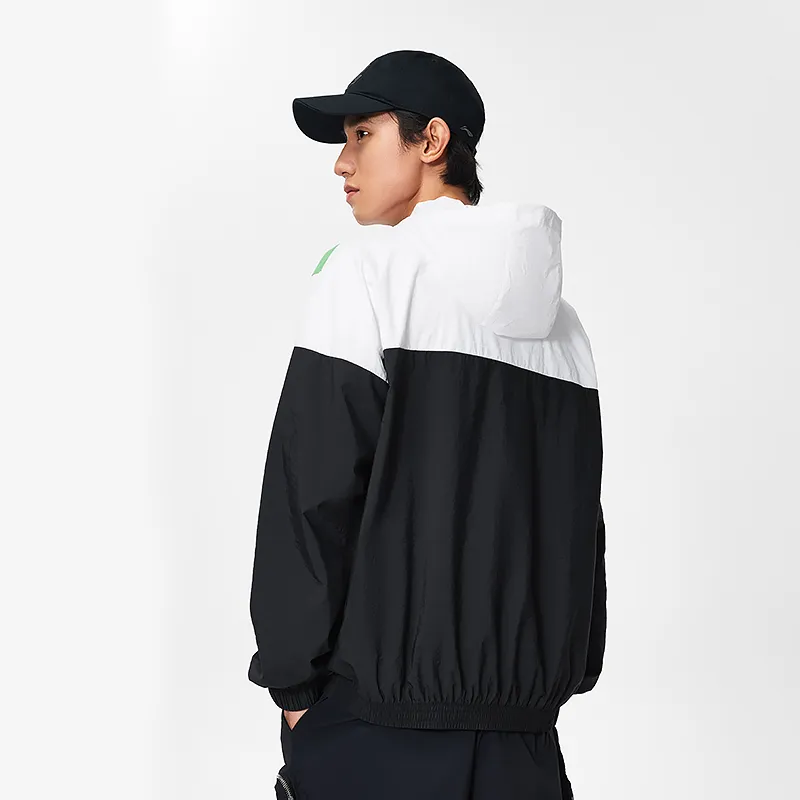 LiNing Sports Trend Series Trench Coat Men's Standard White Black-4