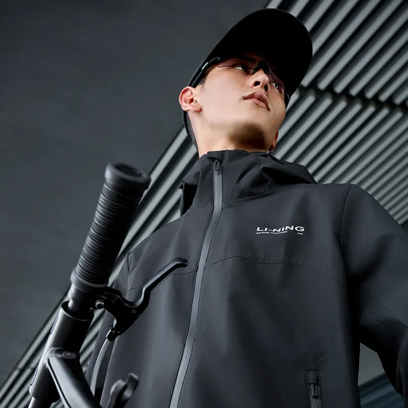 LiNing Lotus Leaf Trench Coat Men's Black-2