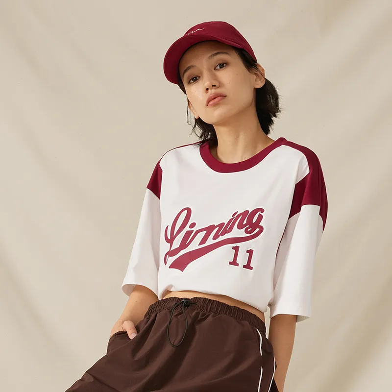 LiNing Sports Fashion Collection T Shirt Unisex Ivory-3