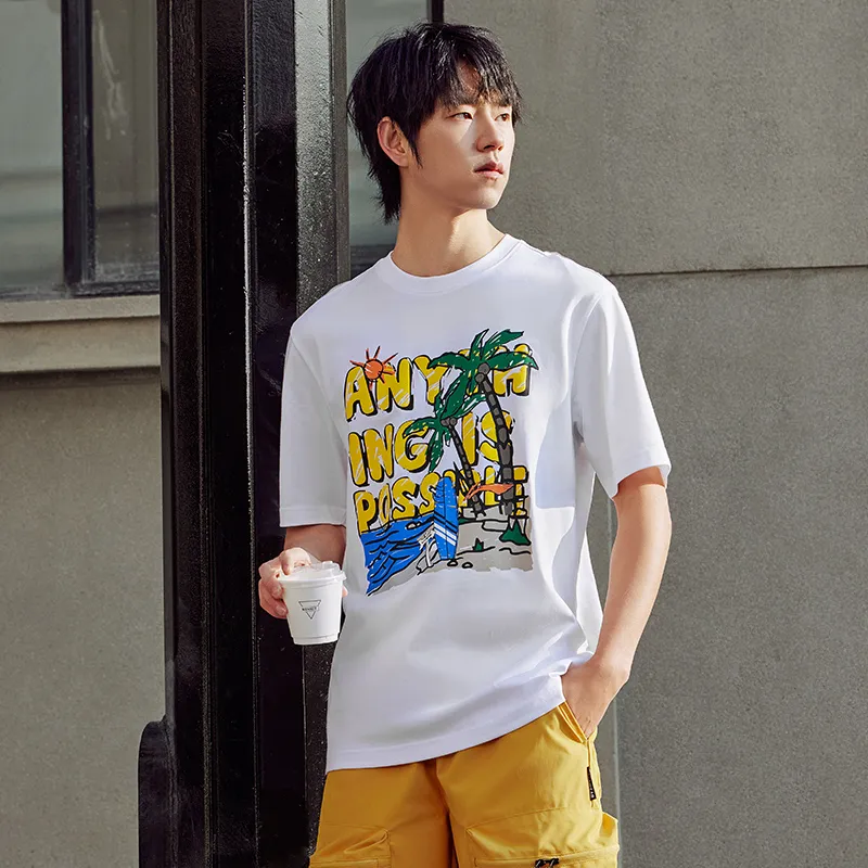 LiNing Sports Fashion Collection T Shirt Men's Standard White-2