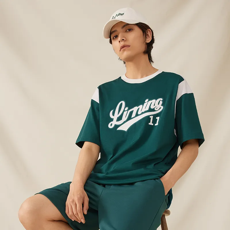 LiNing Sports Life Collection T Shirt Unisex Deep Ink Green-3