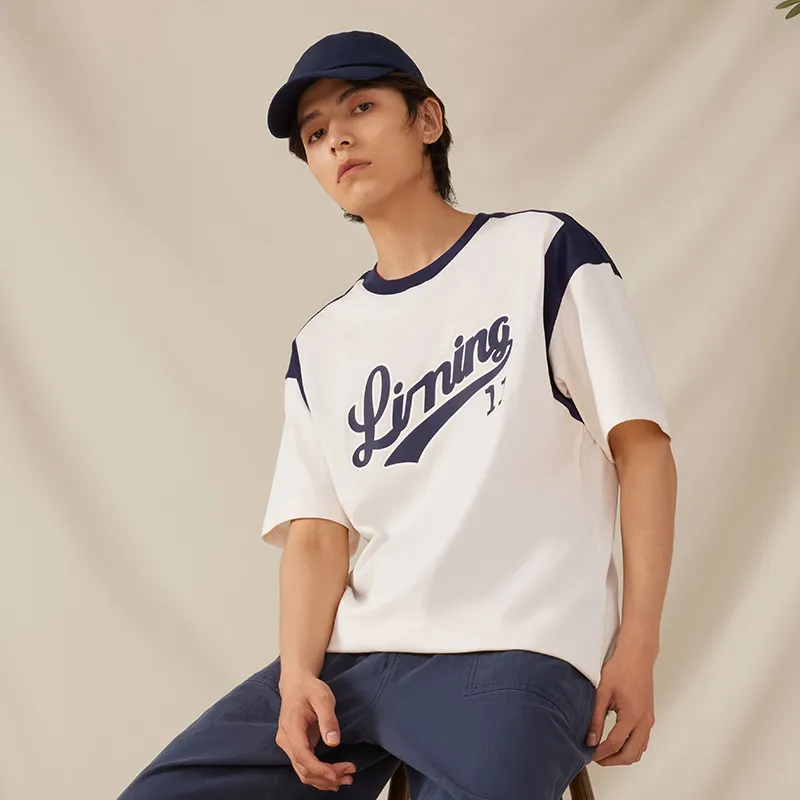 LiNing Sports Fashion Collection T Shirt Unisex Ecru-4