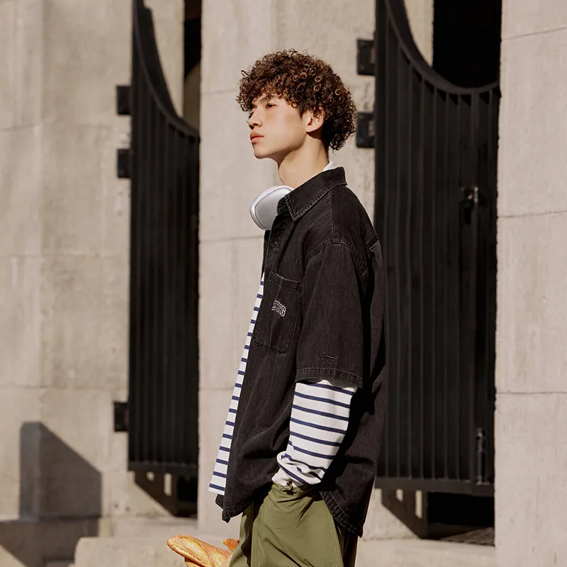 LiNing Sports Fashion Collection Shirt Men's Black-4