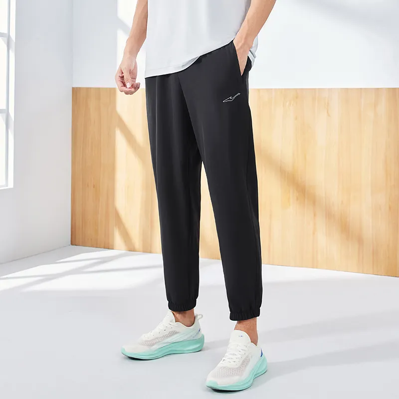 Erke Casual Pants Unisex Jet Black-2