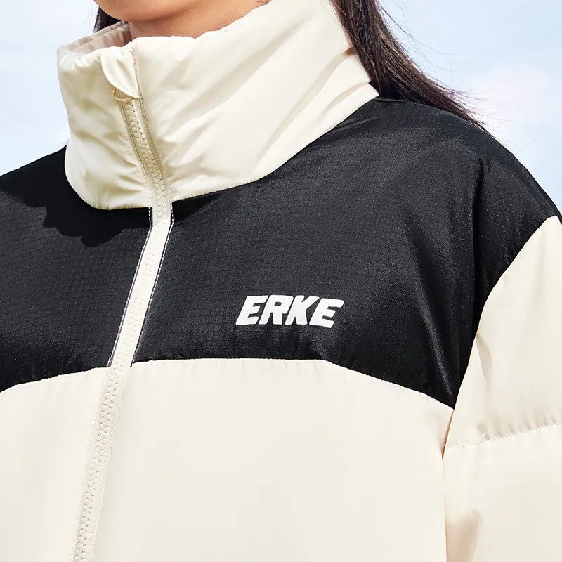 Erke Sports Life Collection-Suplight Technology Down Jacket Unisex Bone-Worn-2